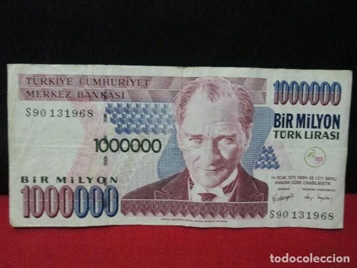 Billetes extranjeros: 1000000 LIRASI TURKIA - Foto 1