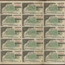 Billetes extranjeros: RUSIA. SIBERIA. 15 CUPONES DE 4 RUB. 50 KOP. DE 1 CATEGORÍA PRÉSTAMO DE ESTADO 1917. PICK S884 X 15.