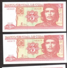 Billetes extranjeros: BILLETE DE AMERICA CUBA CHE PLANCHA DOS CORRELATIVOS