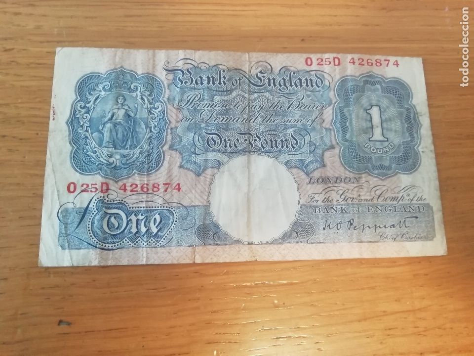 Billetes extranjeros: Reino Unido. Pound/Libra 1948 - Foto 1