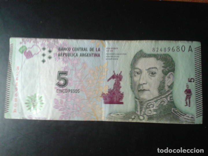 Billetes extranjeros: ARGENTINA BILLETE 5 PESOS - Foto 1