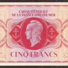 Billetes extranjeros: AFRICA ECUATORIAL FRANCESA. 5 FRANCS 1944. PICK 15C.