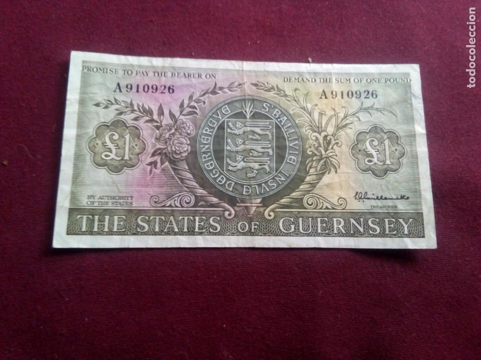 Billetes extranjeros: GUERNSEY - 1 LIBRA POUND (1969-75) - Foto 1
