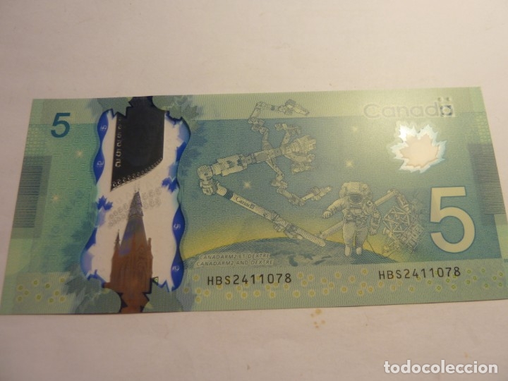 Billetes extranjeros: BILLETE CANADA 5 $ 2013 PLASTICO S/C - Foto 2