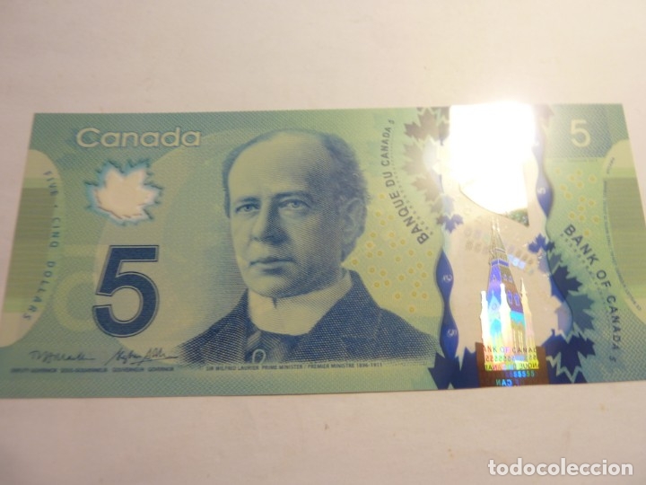 Billetes extranjeros: BILLETE CANADA 5 $ 2013 PLASTICO S/C - Foto 1