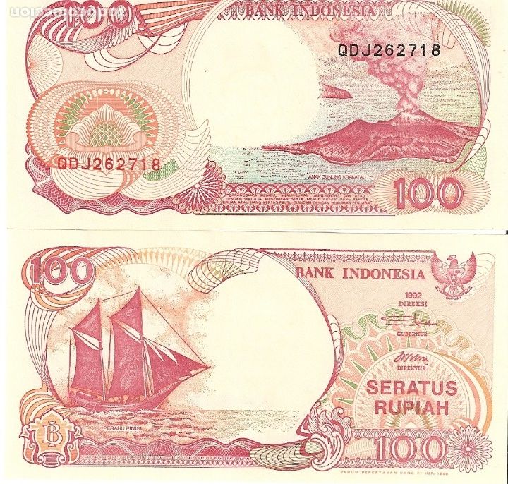 Billetes extranjeros: INDONESIA 100 RUPIAS 1992 SC/UNC - Foto 1