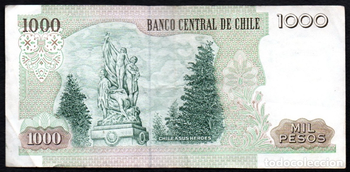 Billetes extranjeros: CHILE 1000 PESOS 1994 Pick.154 - Foto 2