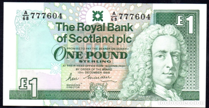 Billetes extranjeros: ESCOCIA 1 LIBRA 1988 Pick.351  S/C - Foto 1
