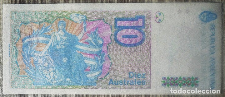 Billetes extranjeros: BILLETE DE 10 AUSTRALES DE ARGENTINA. SIN CIRCULAR - Foto 2