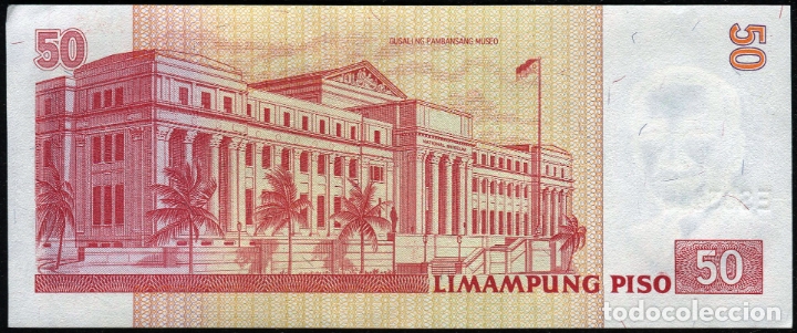 Billetes extranjeros: FILIPINAS 50 PESOS 2003 - Foto 2