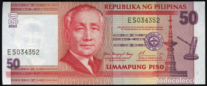 Billetes extranjeros: FILIPINAS 50 PESOS 2003 - Foto 1