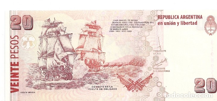 Billetes extranjeros: ARGENTINA 20 PESOS 2013 EBC - Foto 2