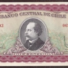 Billetes extranjeros: CHILE. 10 ESCUDOS S/F(1962-75). PICK 139.. Lote 183036798