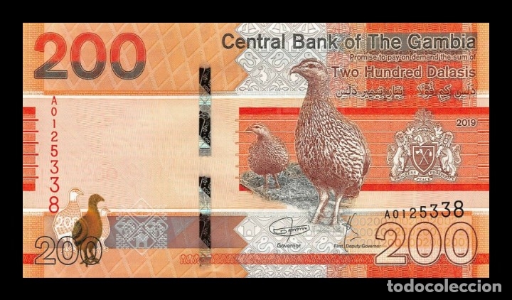 Billetes extranjeros: Gambia 200 Dalasis 2019 Pick 42a SC UNC - Foto 1