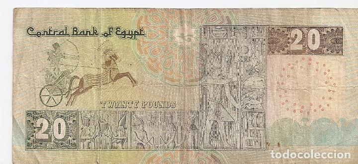 Billetes extranjeros: EGIPTO 20 LIBRAS 2006 CIRCULADO - Foto 2