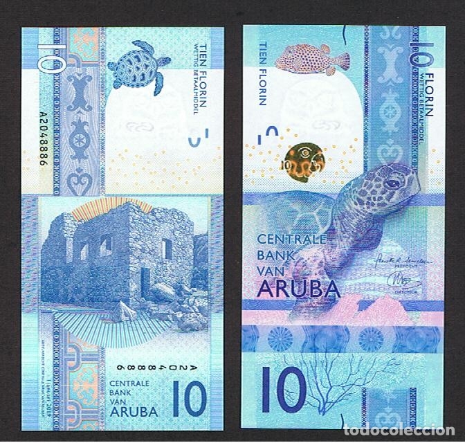 Aruba 10 Florin p-new 2019 UNC Banknote