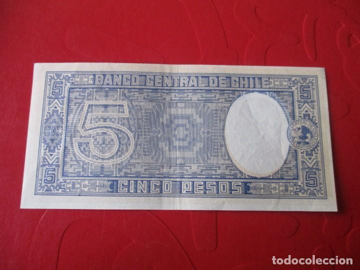 Billetes extranjeros: Chile. billete de 5 pesos. - Foto 2