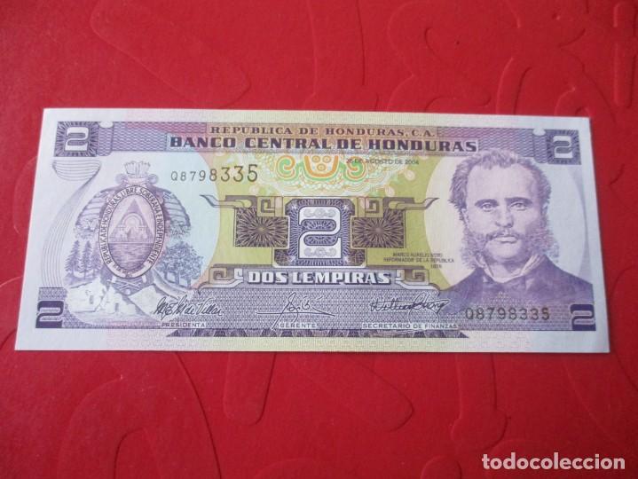 Billetes extranjeros: Honduras. billete de 2 lempiras 2004 - Foto 1