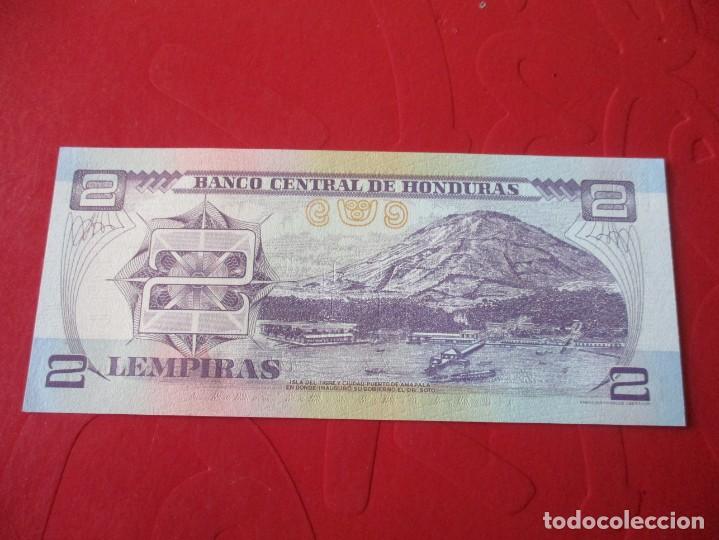 Billetes extranjeros: Honduras. billete de 2 lempiras 2004 - Foto 2