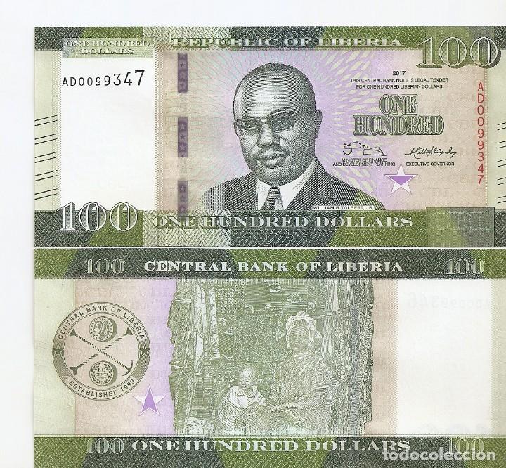 Billetes extranjeros: LIBERIA 100 DOLLARS 2017 SC / UNC - Foto 1