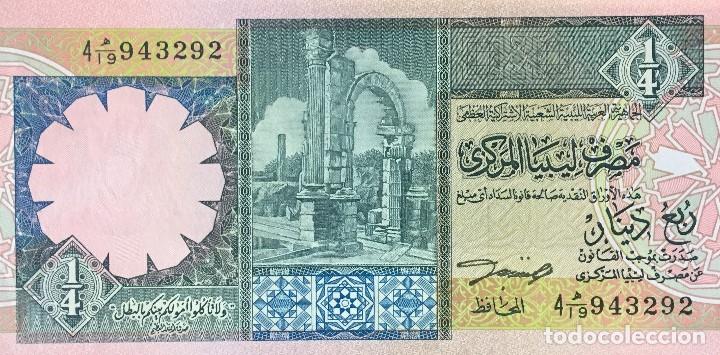 Billetes extranjeros: LIBIA 1/4 Dinar 1991 Pick 57b - Foto 1