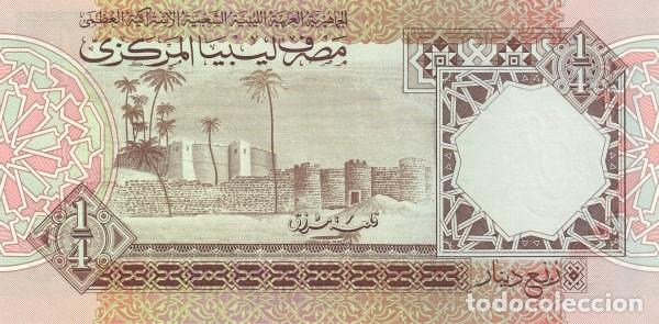 Billetes extranjeros: LIBIA 1/4 Dinar 1991 Pick 57b - Foto 2
