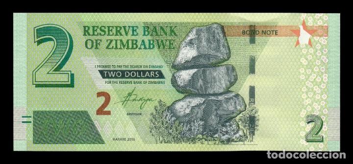 Billetes extranjeros: Zimbabwe 2 Dollars 2016 Pick 99b SC UNC - Foto 1