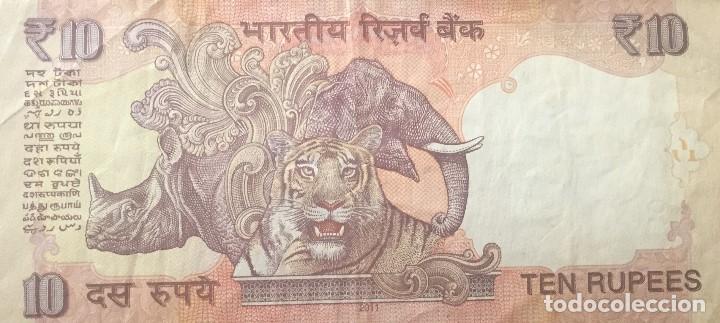 Billetes extranjeros: INDIA 10 RUPEES 2006/13 Pick 95h - Foto 2