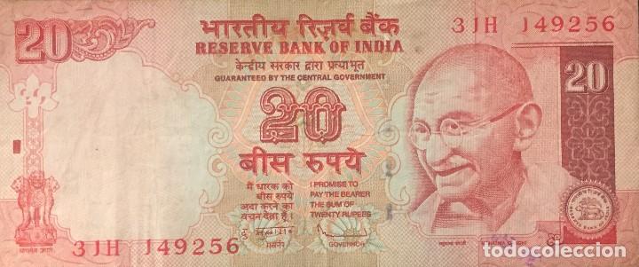 Billetes extranjeros: INDIA 20 RUPEES 2006/12 Pick 96d - Foto 1