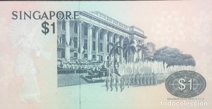 Billetes extranjeros: SINGAPUR 1 DOLLAR 1976 Pick 9 - Foto 2