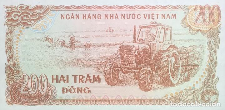 Billetes extranjeros: VIETNAM 200 D&Ocirc;NG 1987 Pick 100a - Foto 2