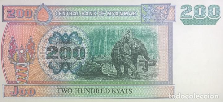 Billetes extranjeros: MYANMAR 200 KYATS 1995 Pick 75 - Foto 2