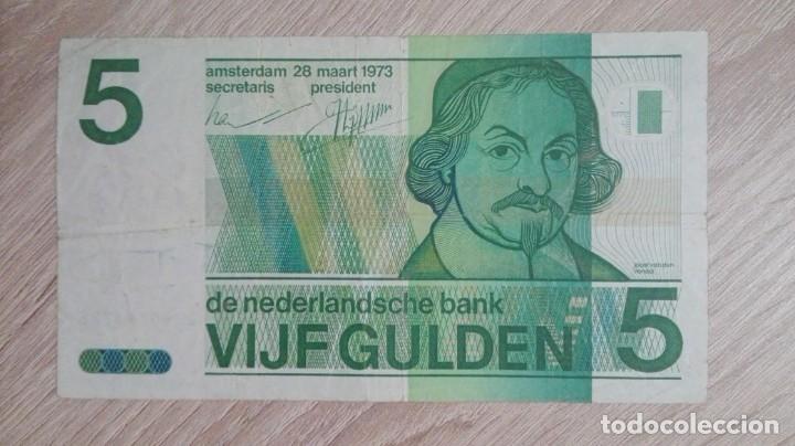 Billets internationaux: BILLETE 5 FLORINES HOLANDA.A&Ntilde;O 1973.VIJF GULDEN NEDERLANDSCHE BANK.SERIE N&ordm; 2290366728.