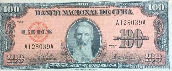 Billetes extranjeros: CUBA 100 PESOS 1953 Pick 93 - Foto 1