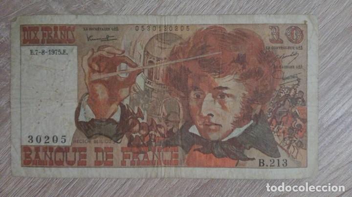 Billets internationaux: BILLETE 10 FRANCOS-FRANCIA-DIX FRANCS-A&Ntilde;O 1975-HECTOR BERLIOZ