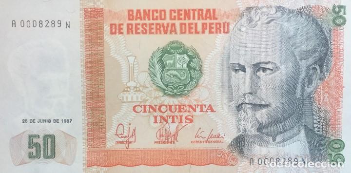 Billetes extranjeros: PERU 50 INTIS 1987 Pick 131b - Foto 1