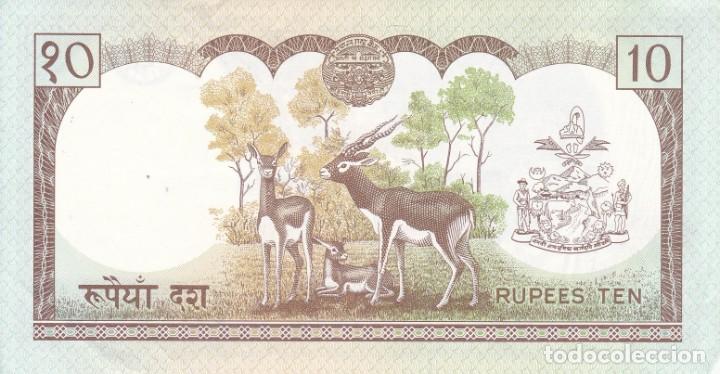 Billetes extranjeros: billete de Nepal 10 rupees S/C - Foto 2
