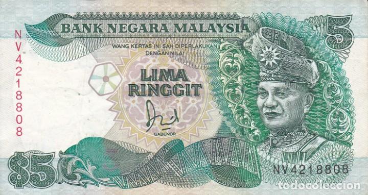 Billetes extranjeros: billete de Malaysia de 5 ringgit usado - Foto 1