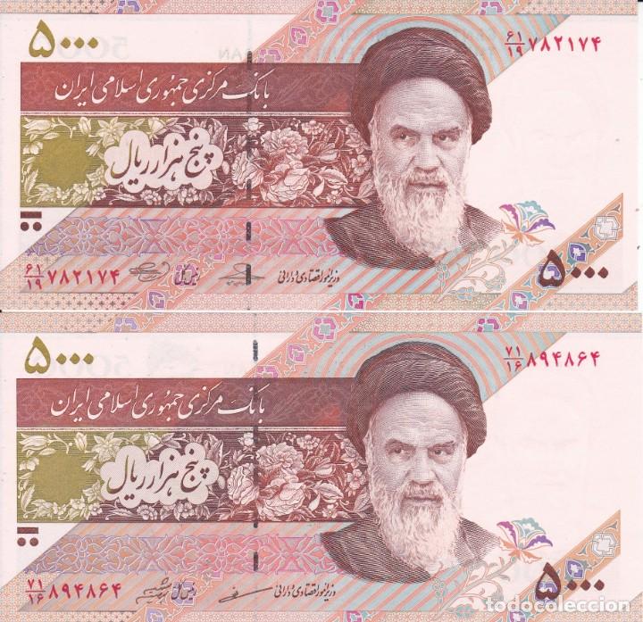 Billetes extranjeros: 2 billetes de Iran de 5000 rials S/C - Foto 1