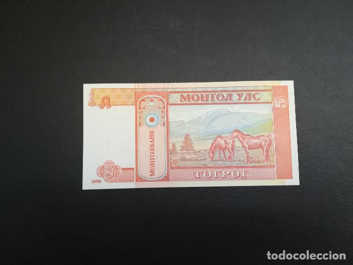 Billetes extranjeros: BILLETE DE 5 TUGRIK DE MONGOLIA DEL A&Ntilde;O 2008.SIN CIRCULAR!! - Foto 2