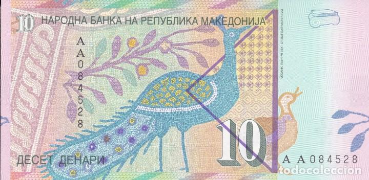 Billetes extranjeros: billete de Macedonia de 10 denars 1996 S/C - Foto 2