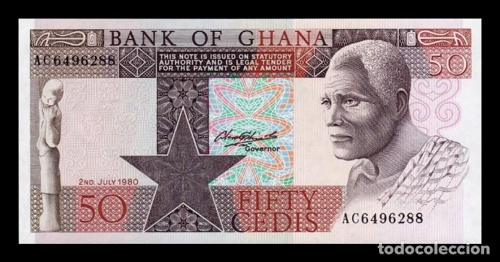Billetes extranjeros: Ghana 50 Cedis 1980 Pick 22b SC UNC - Foto 1