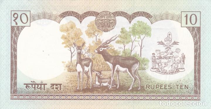 Billetes extranjeros: billete de Nepal 10 rupees S/C - Foto 2