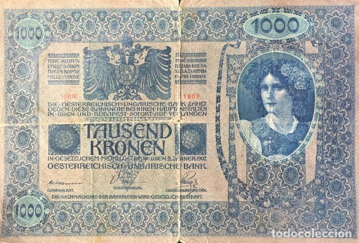 Billetes extranjeros: AUSTRIA 1000 KRONEN 1902 Pick 59 - Foto 1