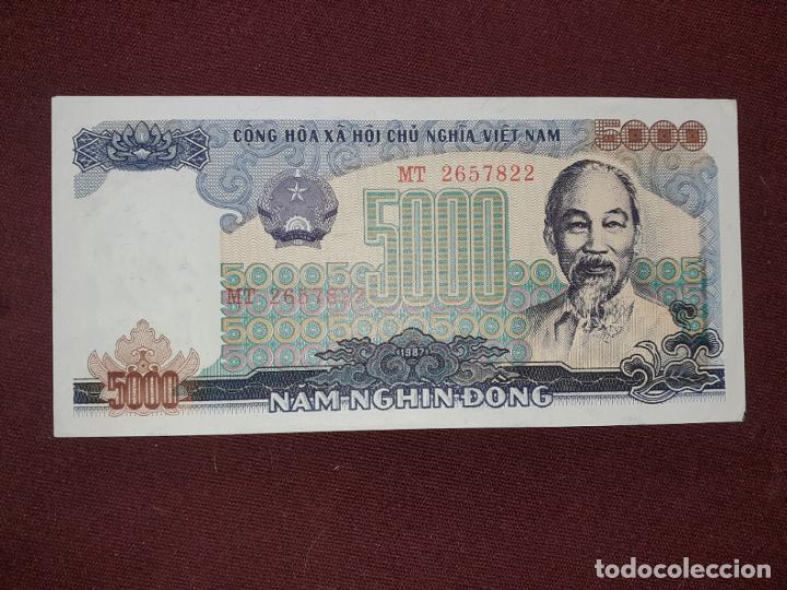 Billetes extranjeros: Vietnam. 5000 Dong de 1987 SC - Foto 1