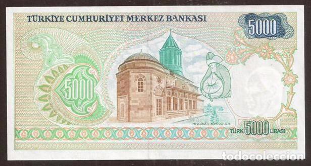 Billetes extranjeros: TURQUIA. 5000 lira L.1970. Pick 196A. S/C - Foto 2 - 193762873