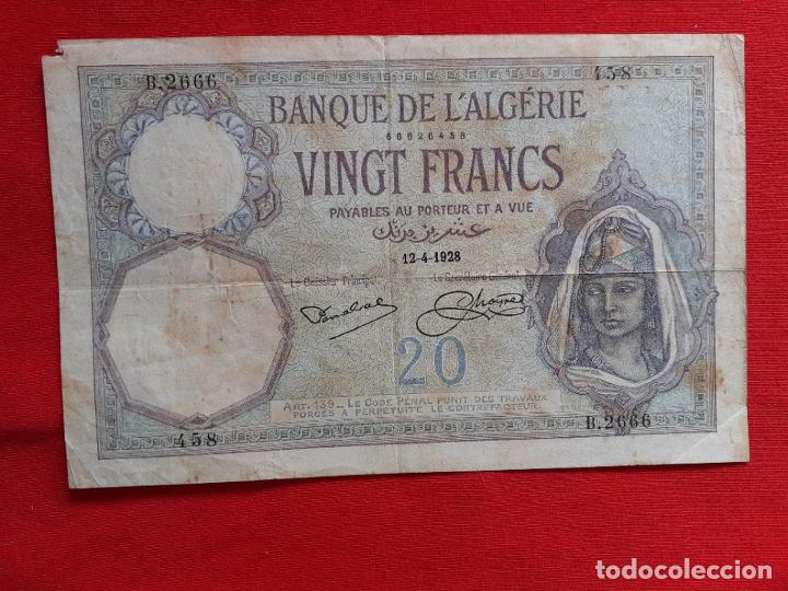 Billetes extranjeros: Argelia. Algeria - 20 Francs 1928 - Foto 1