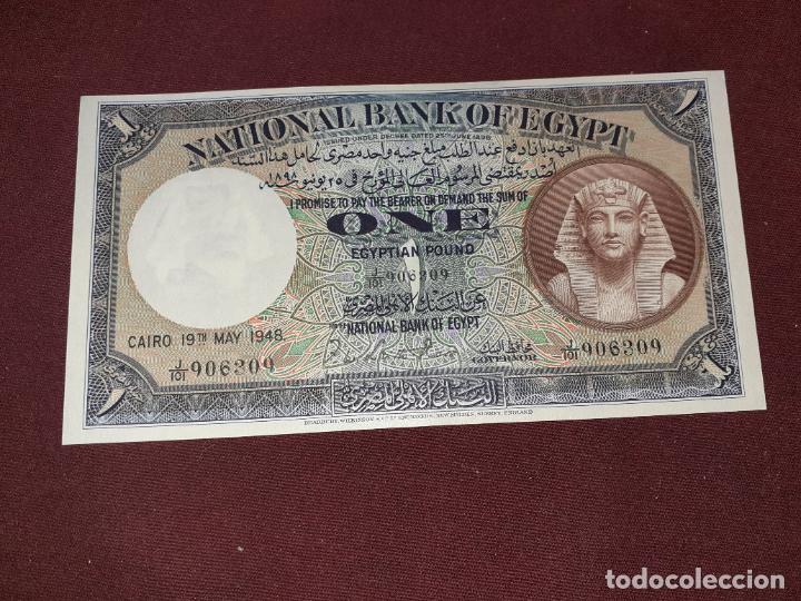 Billetes extranjeros: Egipto. One Pound de 1948. Libra. SC. UNC. Plancha - Foto 1