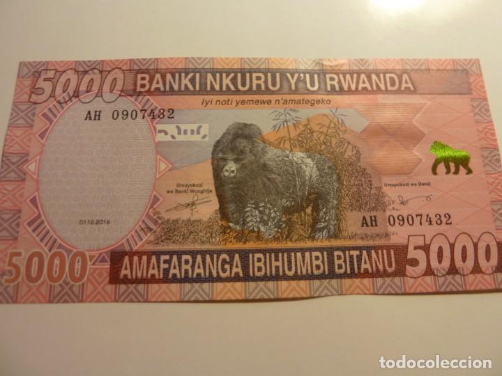 Billetes extranjeros: RUANDA 5.000 FRN 2014 S/C - Foto 1