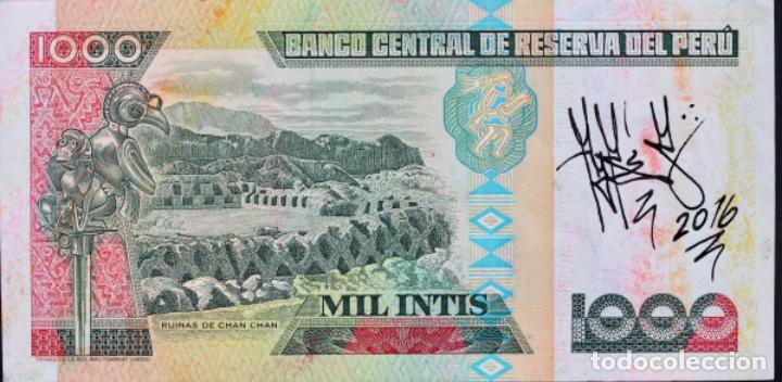 Billetes extranjeros: MILART, 1000 INTIS DEL PER&Uacute; - Foto 2